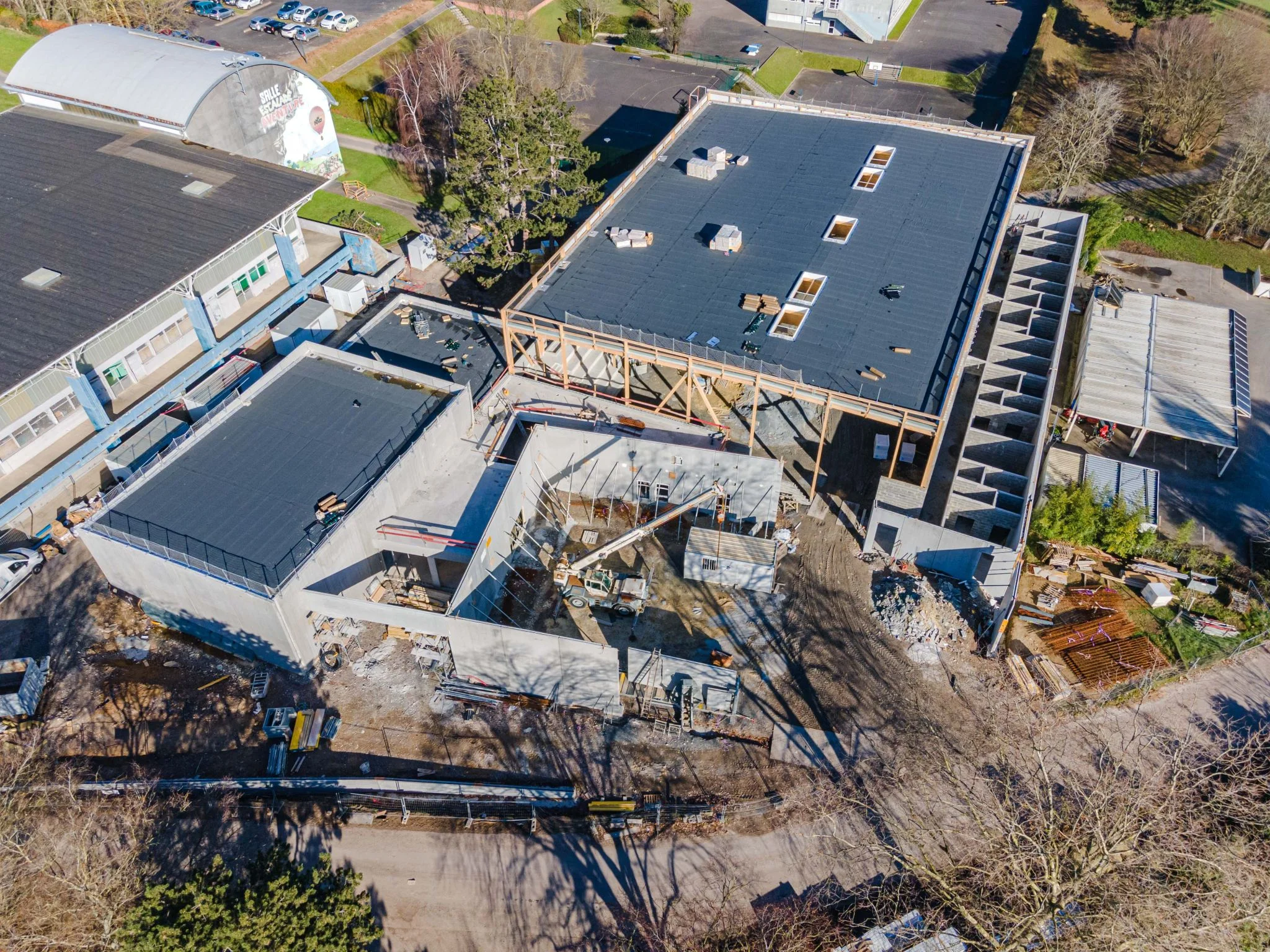 Le chantier du Gymnase Laporte à Hérouville-Saint-Clair