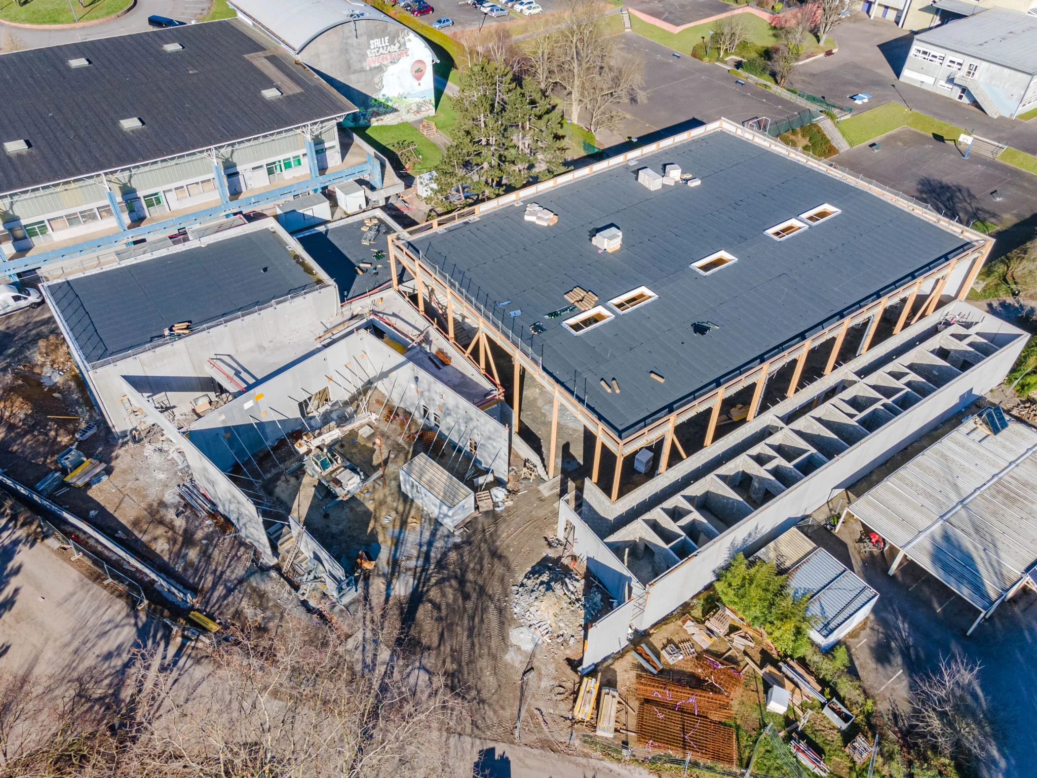 Le chantier du Gymnase Laporte à Hérouville-Saint-Clair