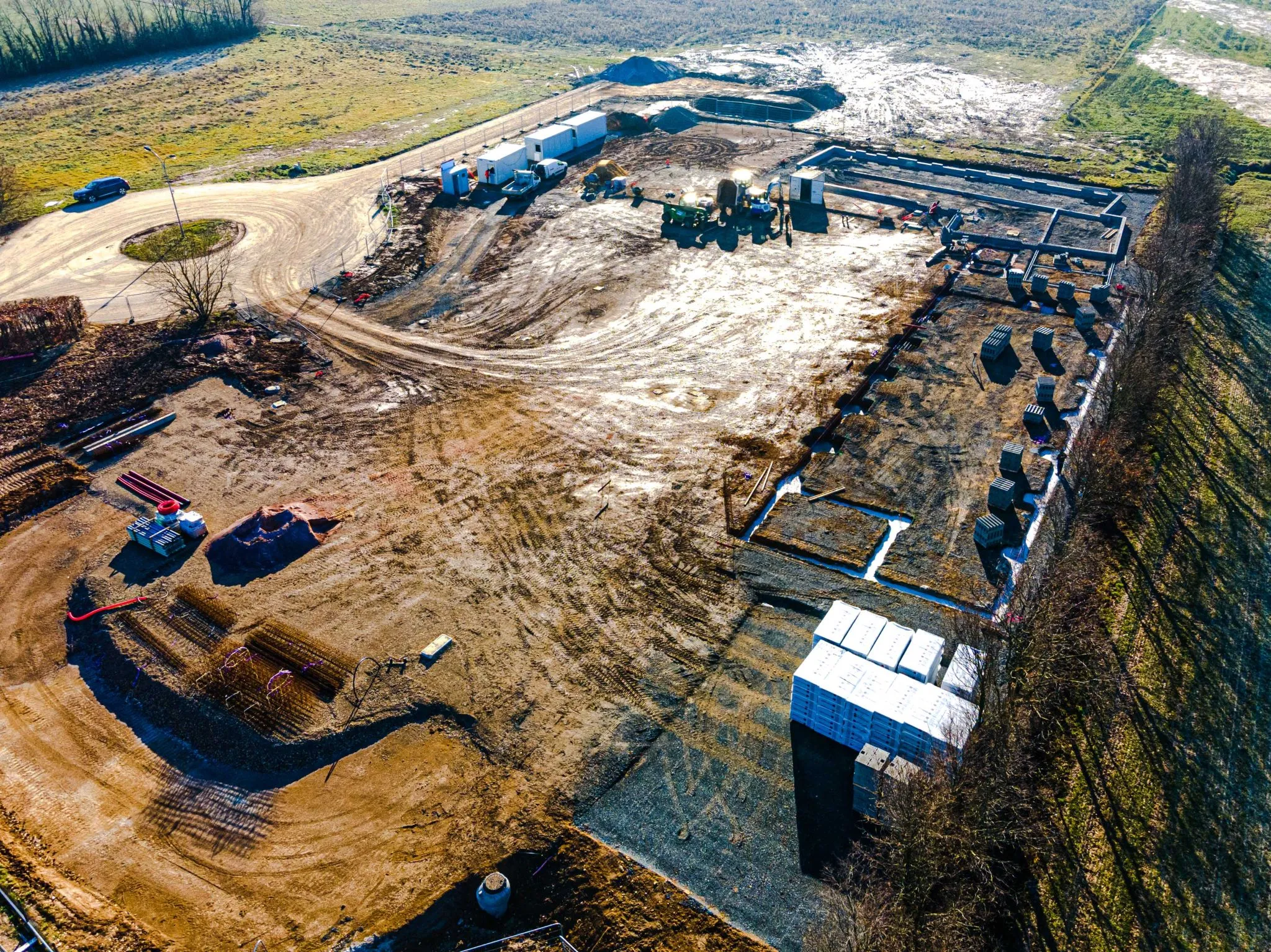 Le Chantier de l'Agence Routière Départementale et du Centre d'exploitation de Saint Martin des Entrées