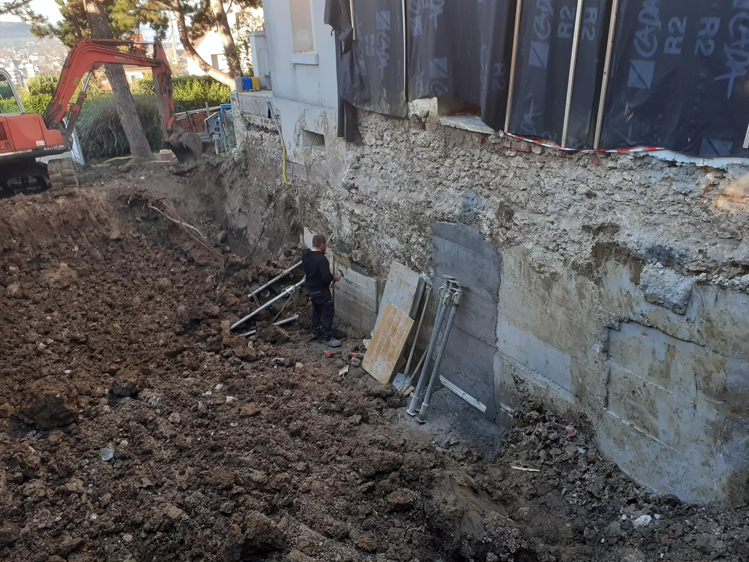 Le début du chantier à Trouville-sur-Mer