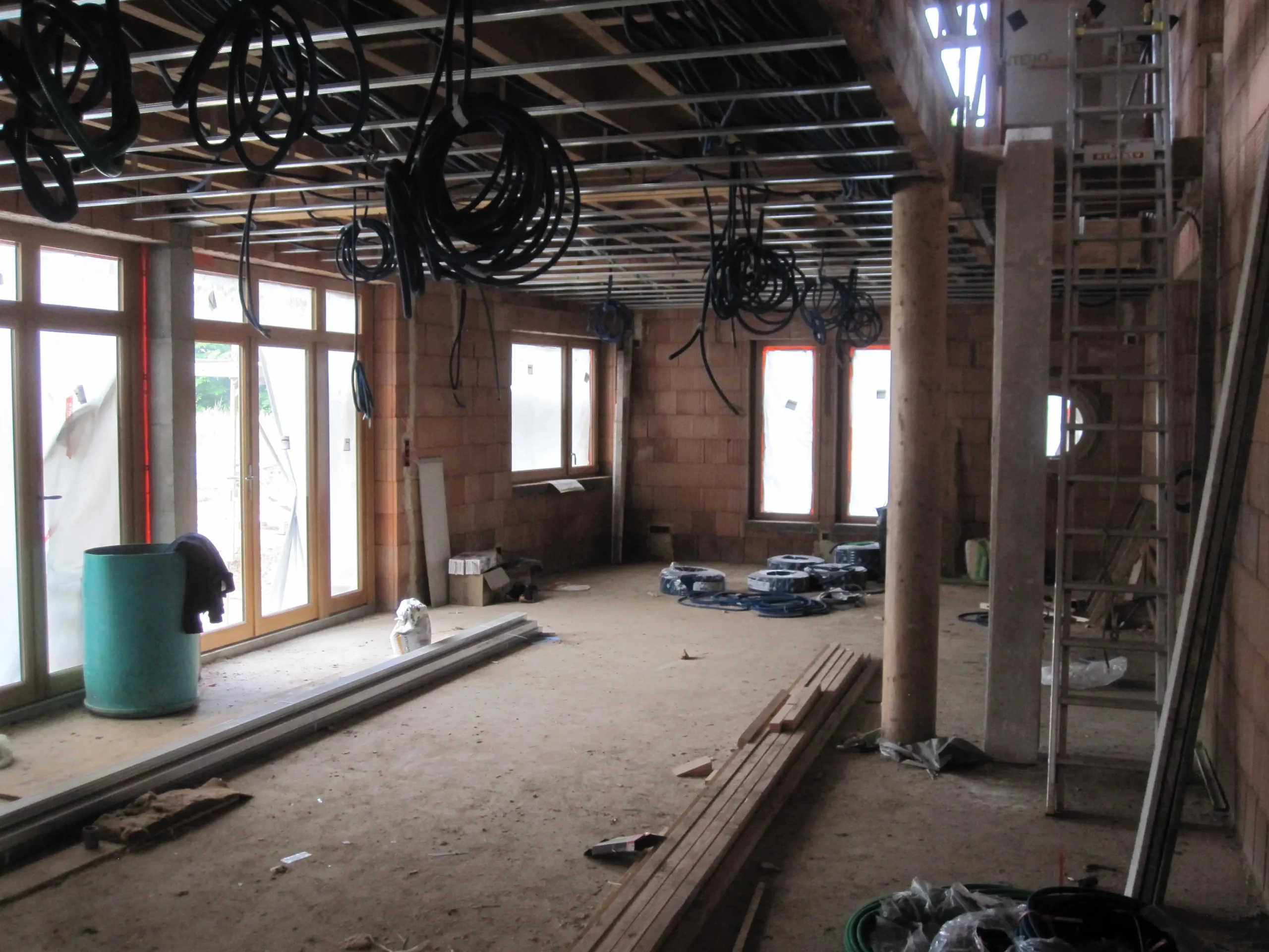 Maison d'architecte à Biéville-Beuville en construction
