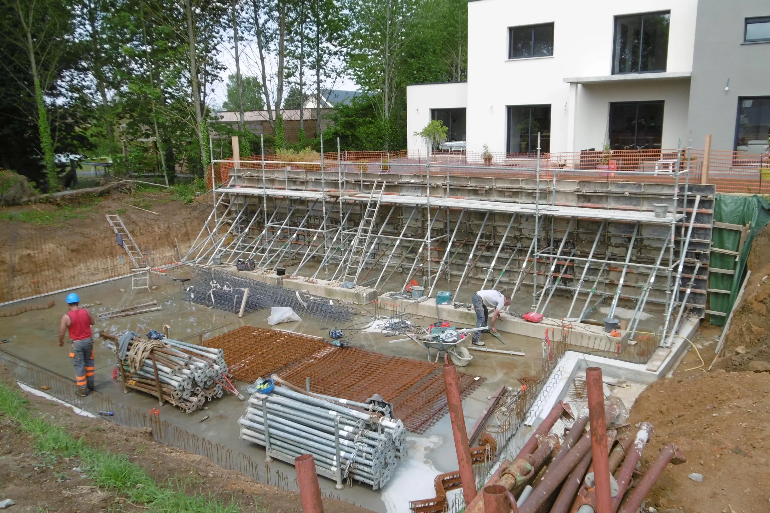 La maison à Saint Arnoult en construction