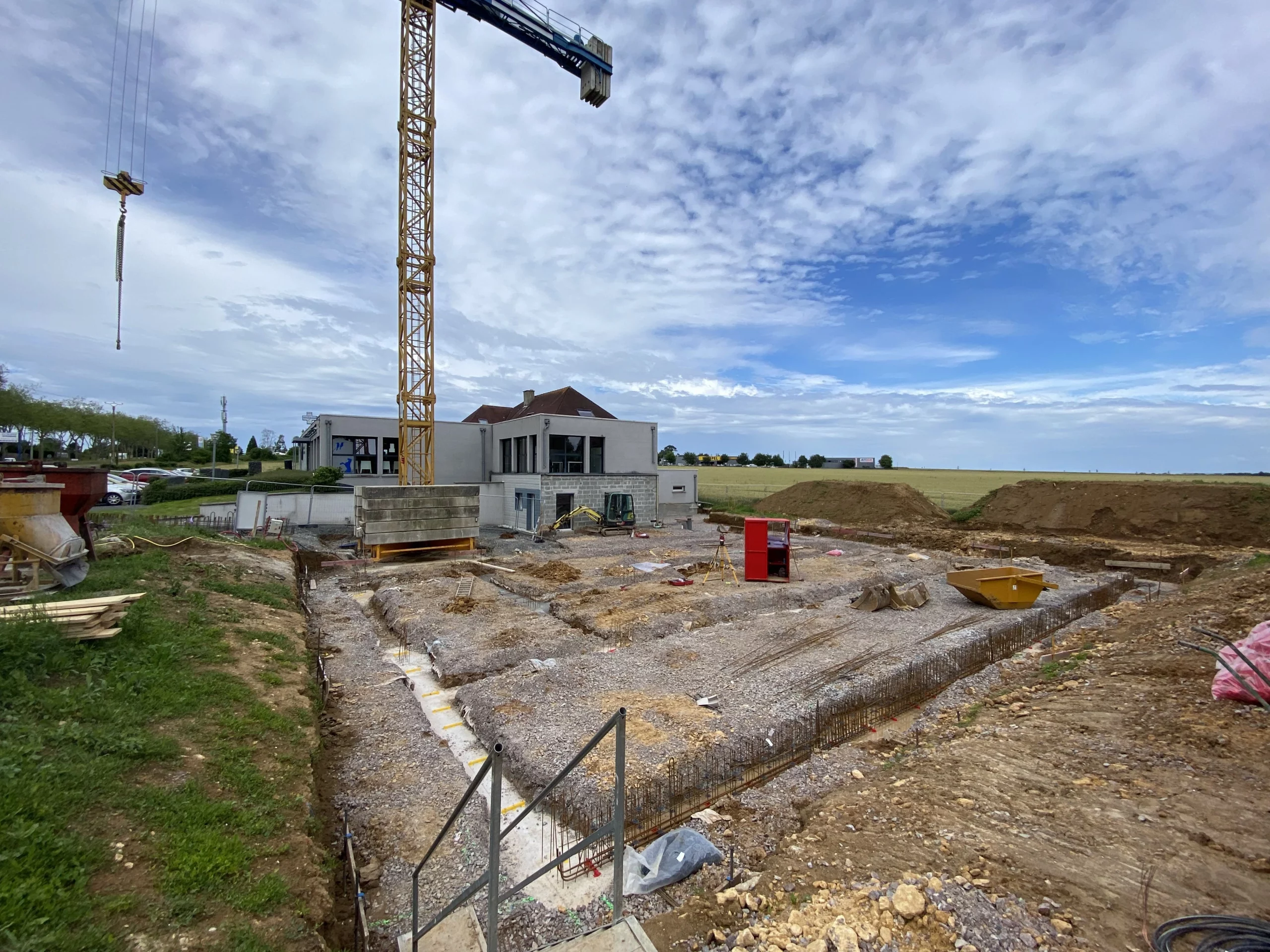 Le début du chantier à Epron