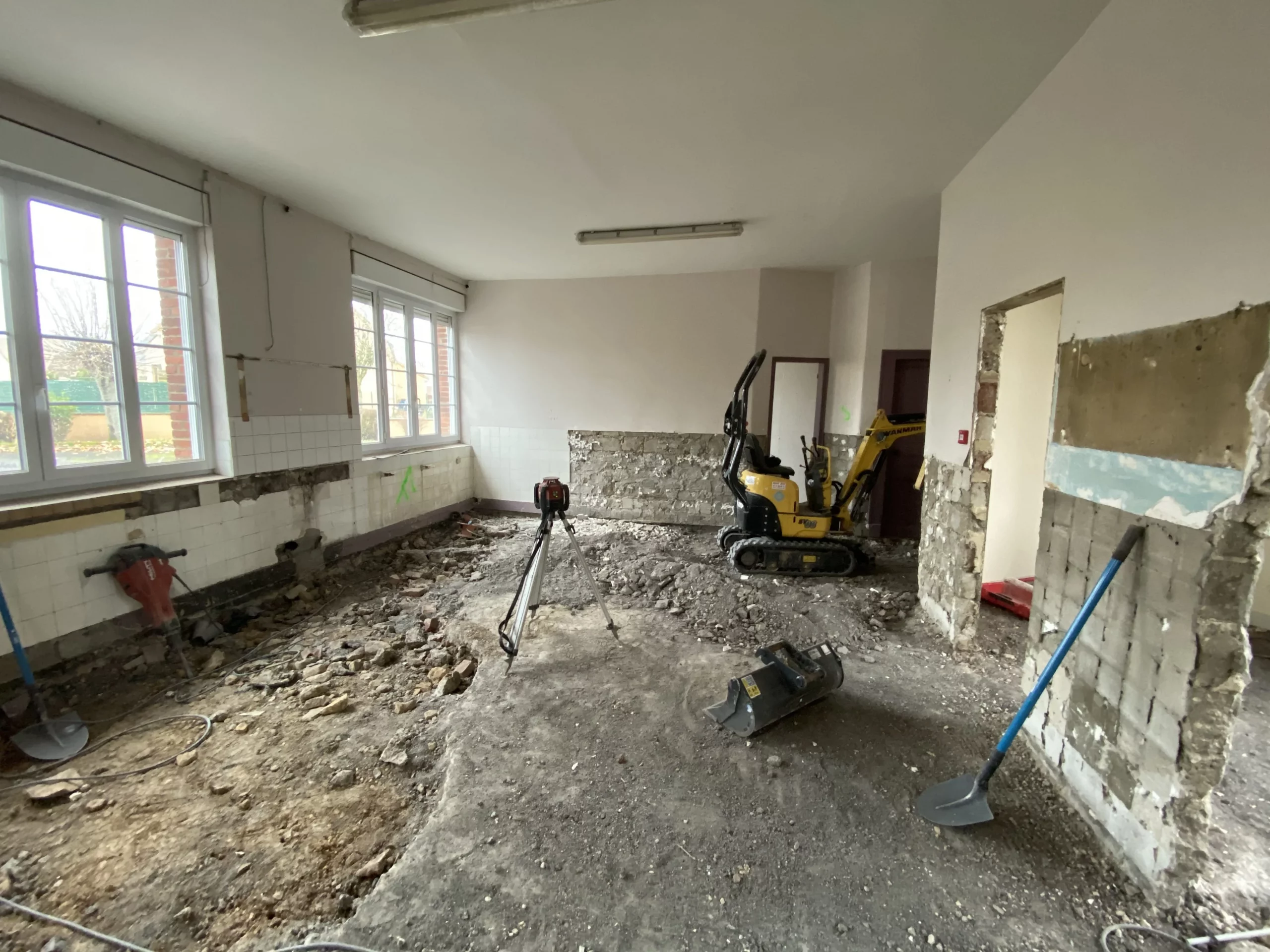 Salle Suvez de Potigny durant le chantier