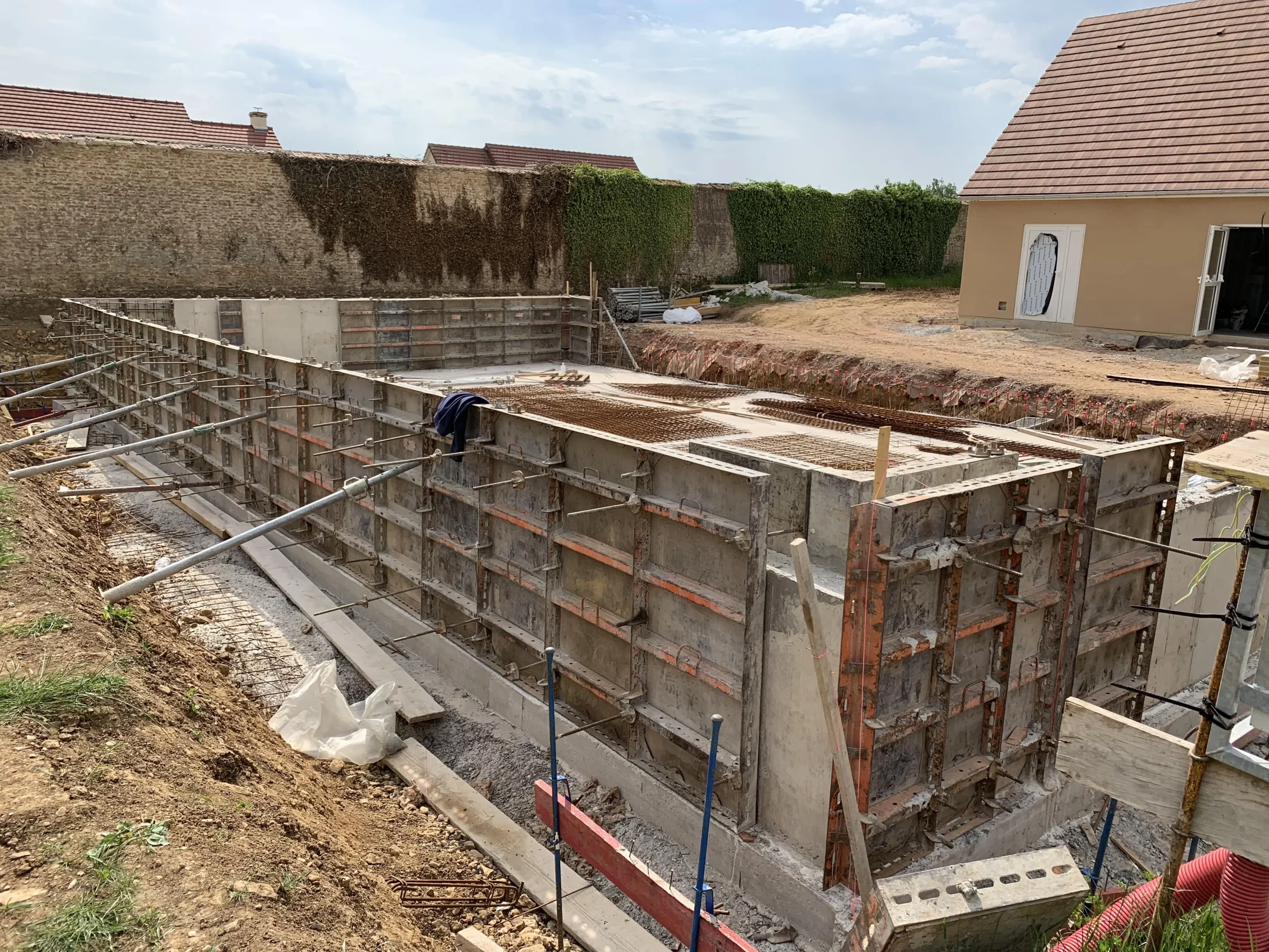 L'unité de déferrisation à Thieville en cours de chantier