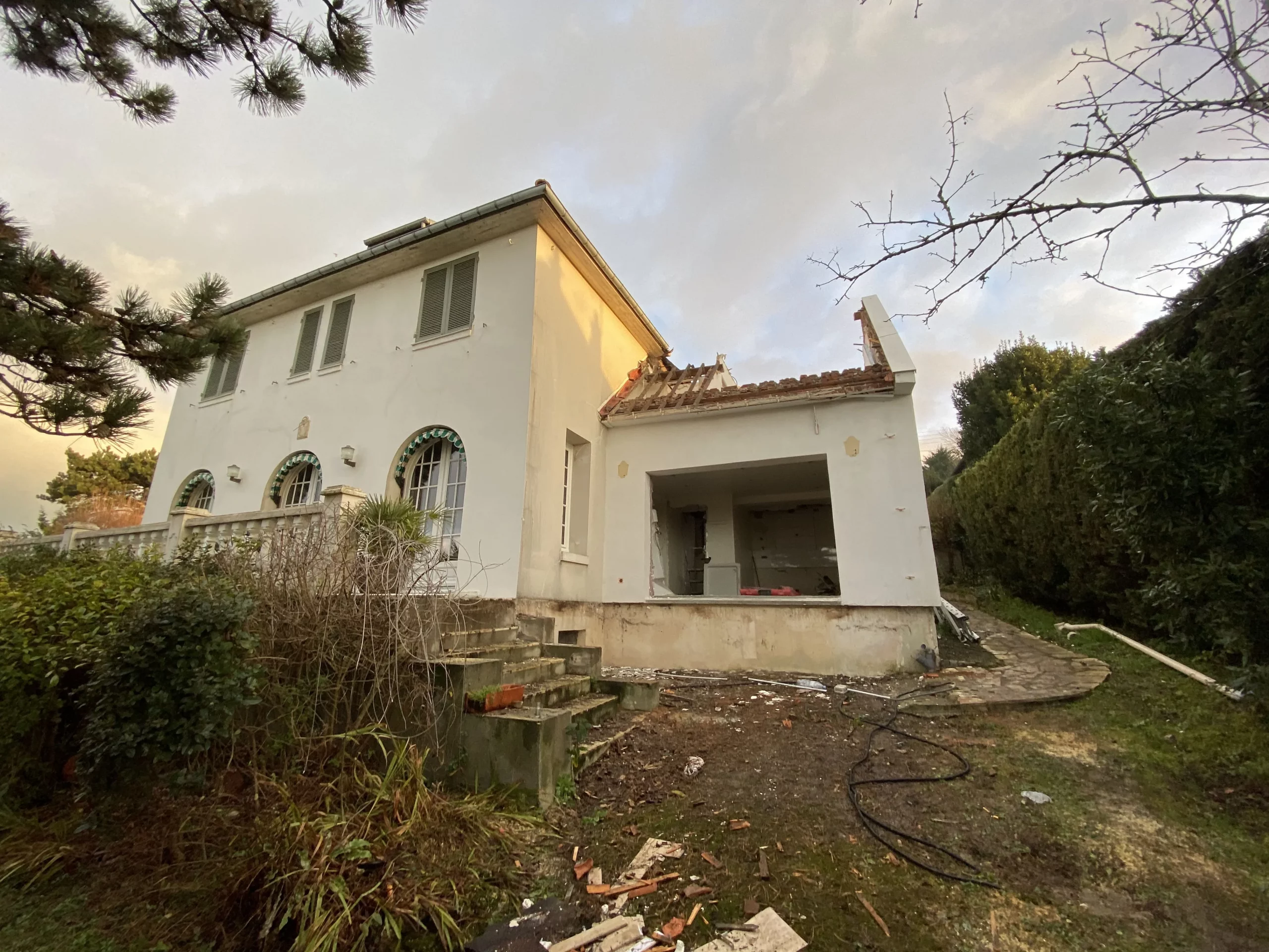 Le avant du garage enterré à Trouville-sur-Mer