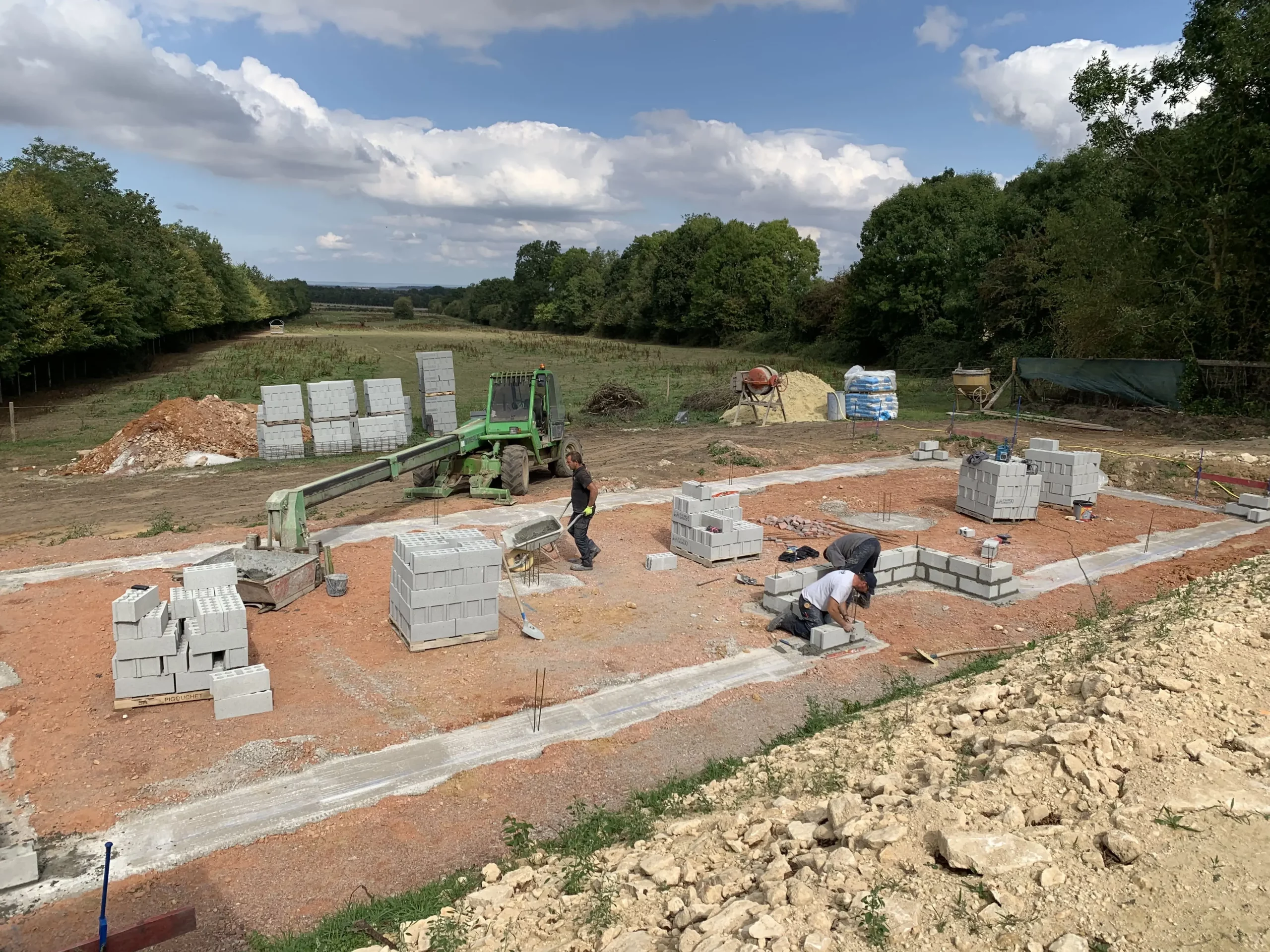 Le début du chantier à Saint-Martin-de-Mieux