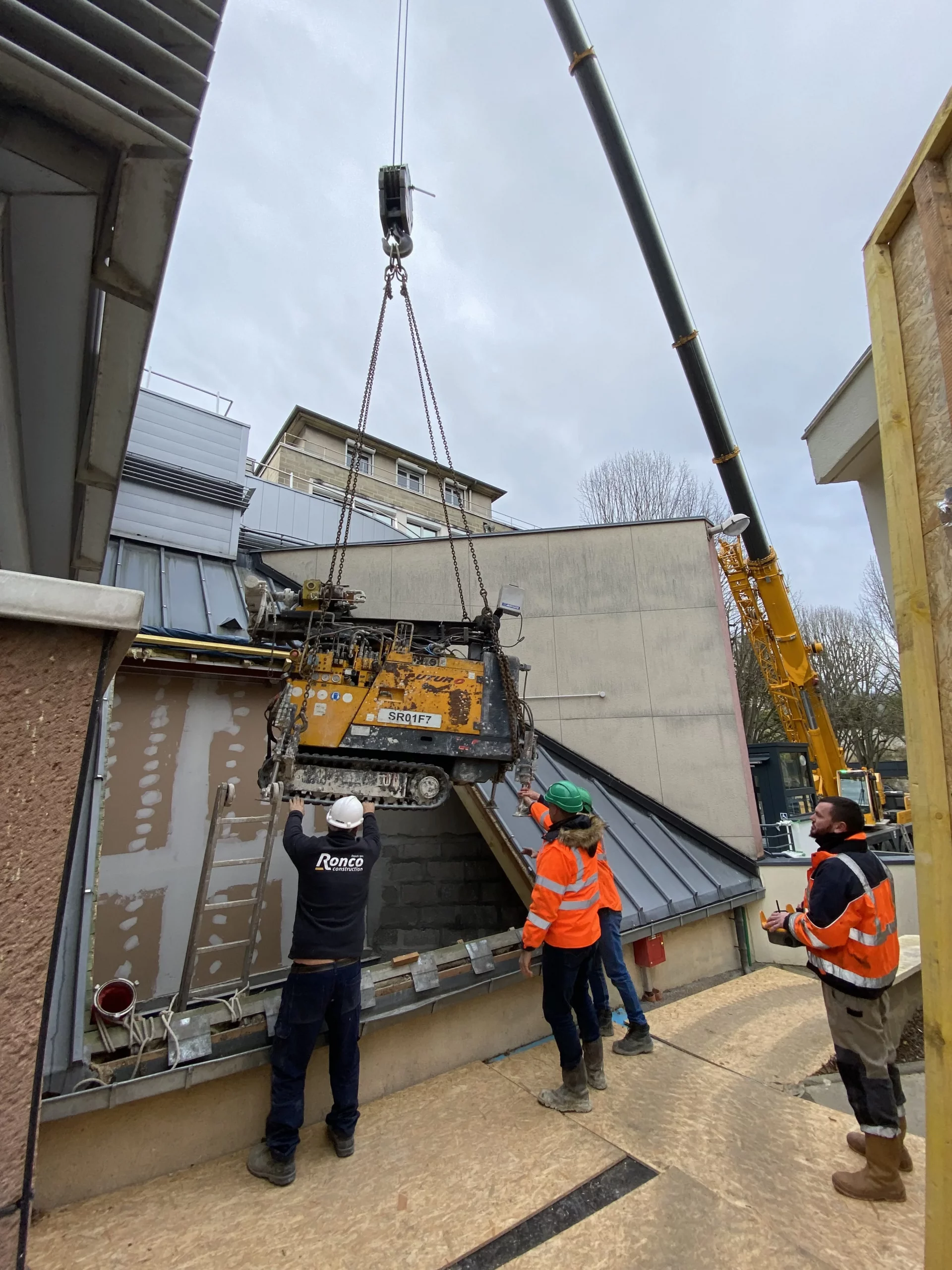 Les salariés Ronco Construction sur le chantier