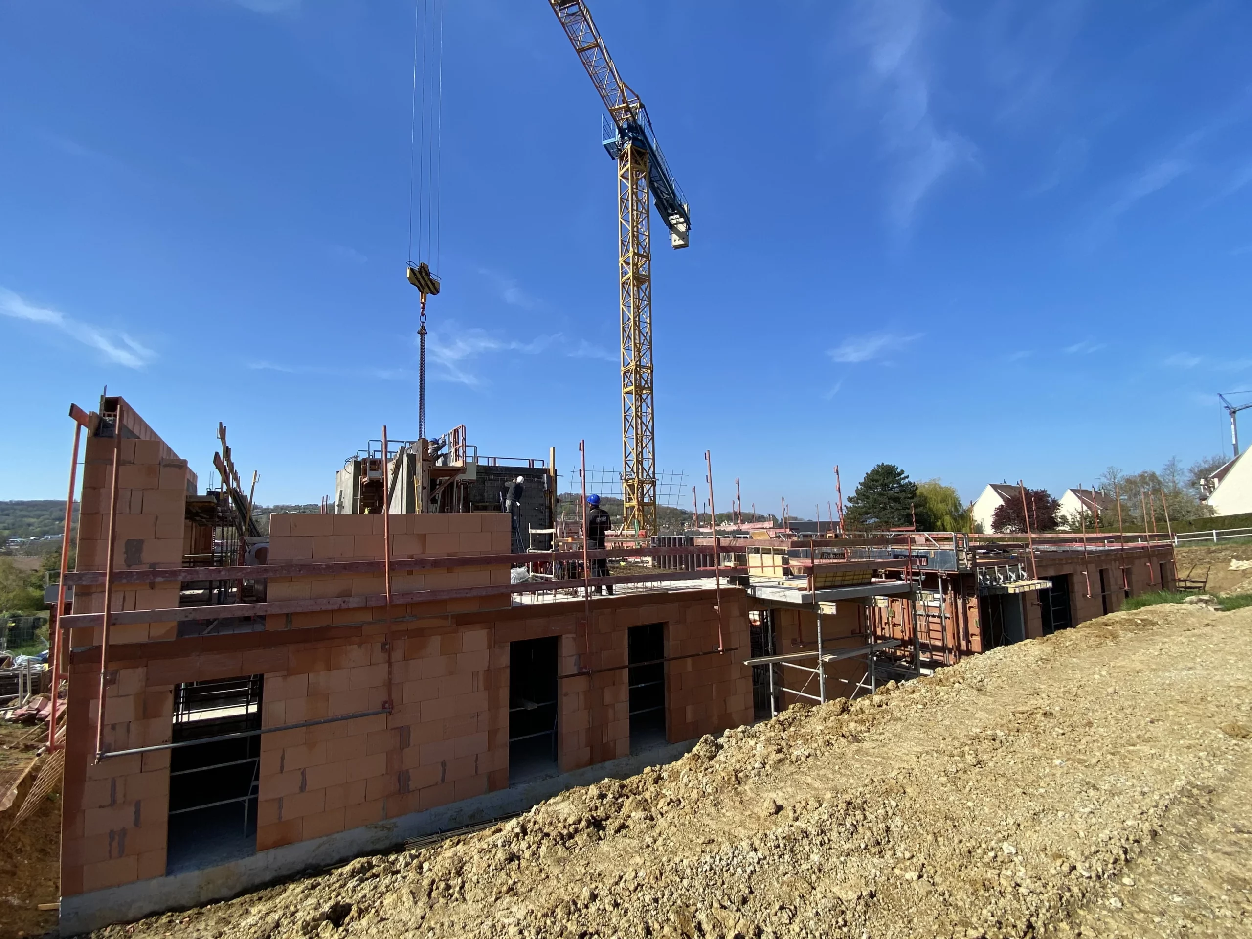 Le chantier des logements collectifs d'Houlgate en cours