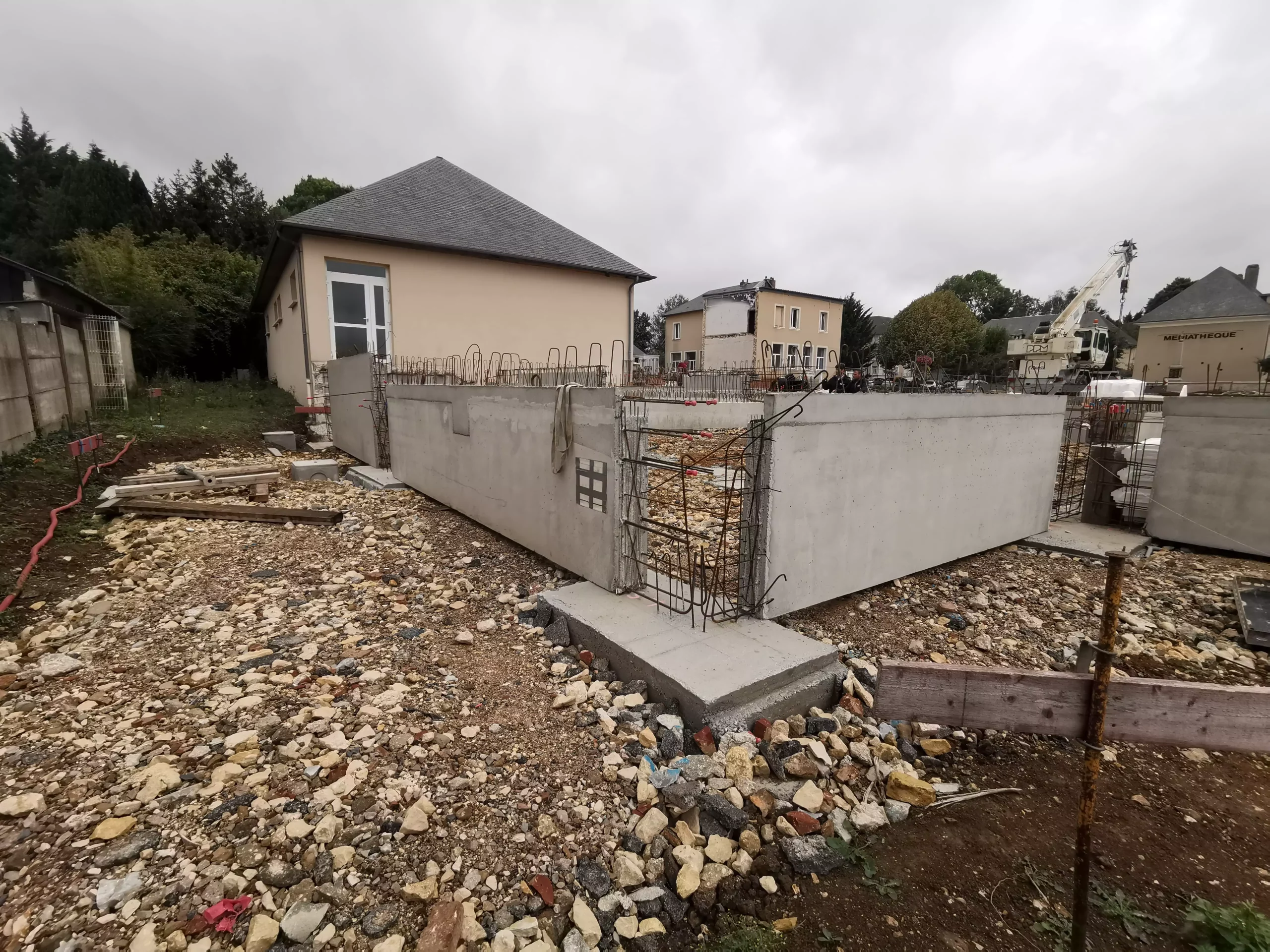 L'école de potigny durant sa reconstruction