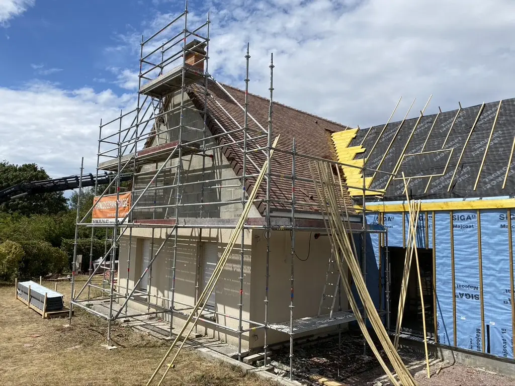 Progression de la reconstruction de la maçonnerie