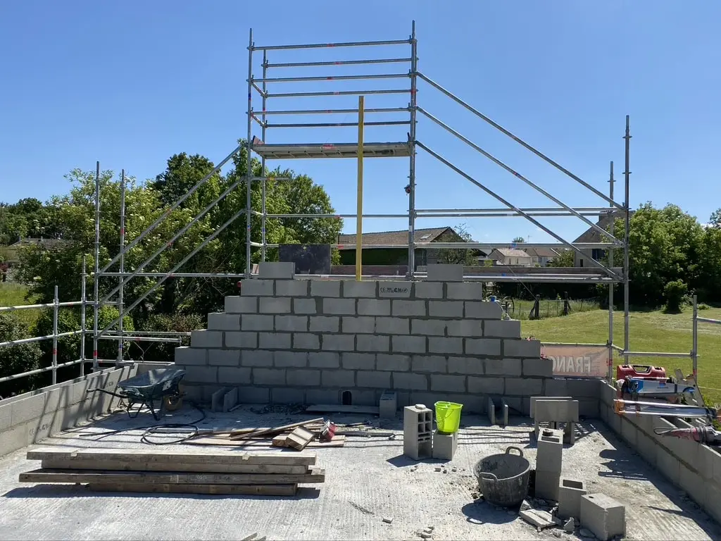 Progression de la reconstruction de la maçonnerie