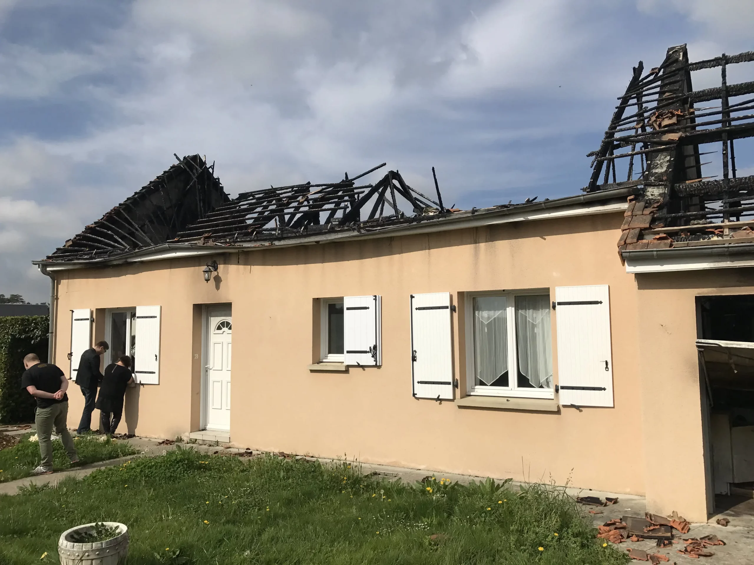 Les vestiges du sinitre incendie